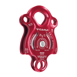 CAMP - Polea Mod.: NAIAD - Ø Cuerda: 16 mm. - Material: Aleacion de Aluminio - Peso: 280 Gr. - Color: Rojo