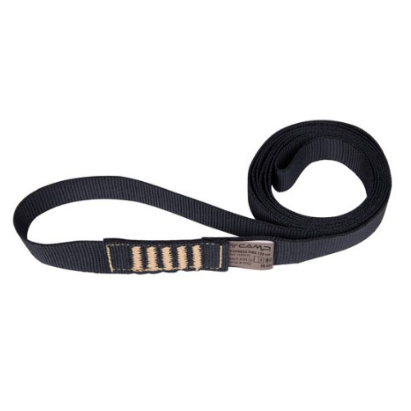 CAMP - Eslinga Mod.: EXPRESS FIRE - Resistencia: 28 kN - Largo: 120 cm. - Peso: 65 gr. - Color: Negro
