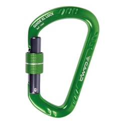 CAMP - Mosqueton Mod.: GUIDE XL LOCK - Dimen.: 75 x 117 mm. - Peso: 82 gr. - Color: Green
