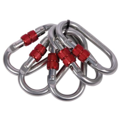 Alternative view of CAMP - SET Mosquetones Mod.: OVAL STANDARD LOCK - Dimen.: 108 x 58 mm - Material: Acero al Carbono - Peso: 800 Gr.